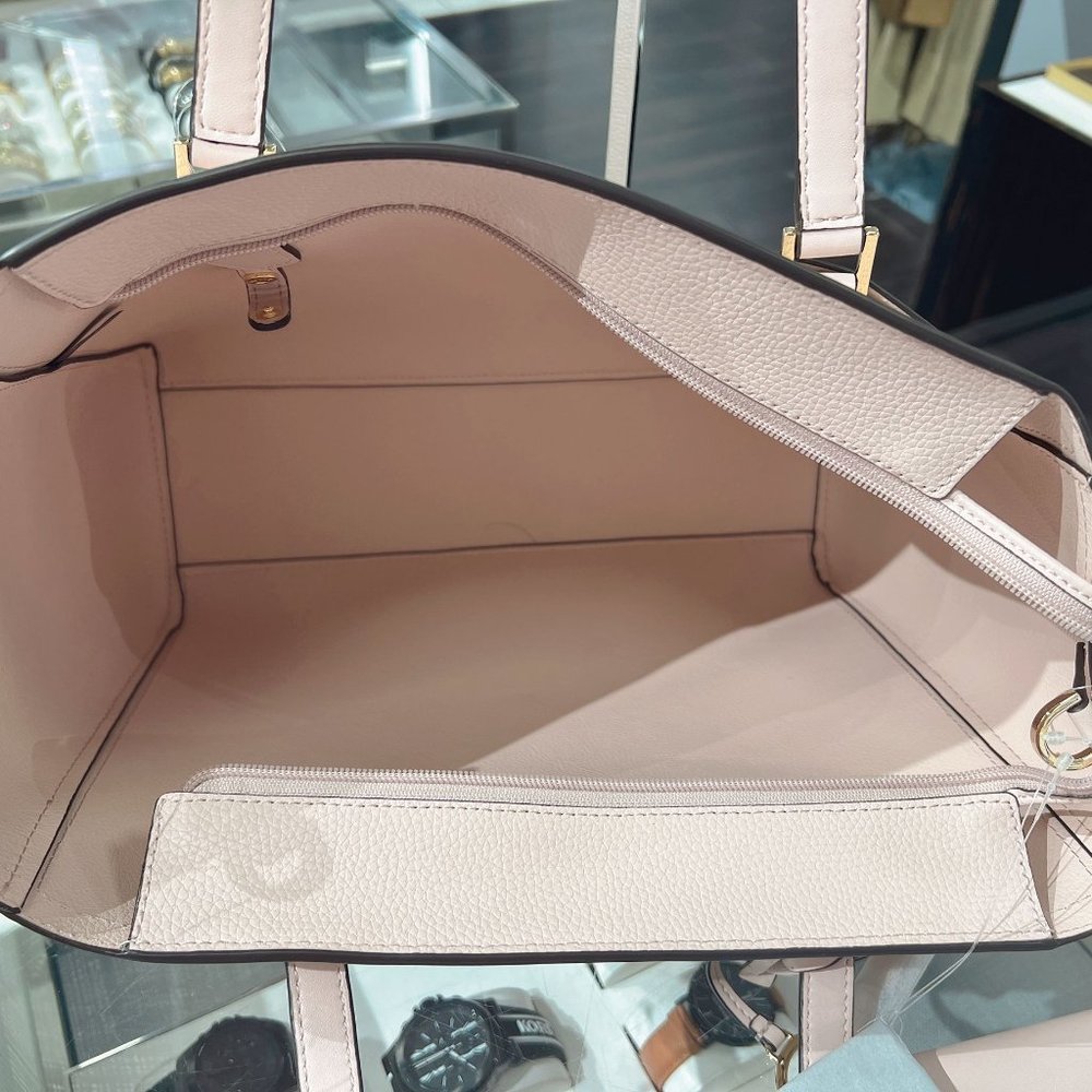 Michael Kors Maisie Large Pebbled Leather 3-in-1 Tote Bag Powder Blush - Picture 4 of 8
